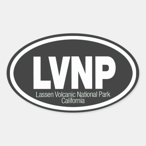 Lassen Volcanic National Park Oval Sticker