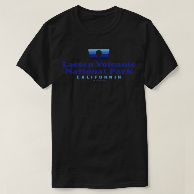 Lassen Volcanic National Park Retro Badge Arrowhea T-Shirt (Design Front)
