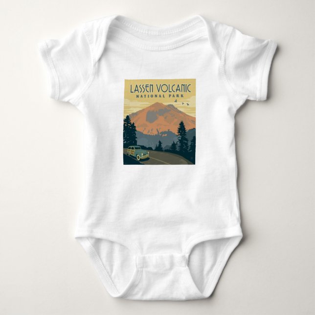 Lassen Volcanic National Park | Road Trip Baby Bodysuit (Front)