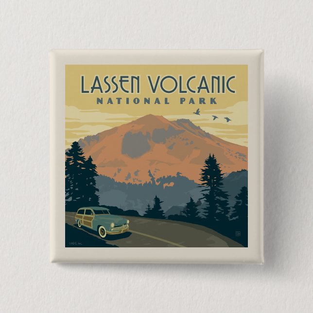 Lassen Volcanic National Park | Road Trip Button (Front)