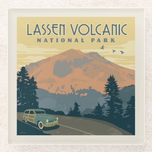 Lassen Volcanic National Park  Road Trip Glass Coaster