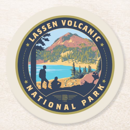 Lassen Volcanic National Park Round Paper Coaster