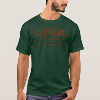 Lassen Volcanic National Park Shield Brown T-Shirt