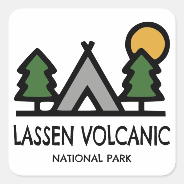 Lassen Volcanic National Park Square Sticker (Front)