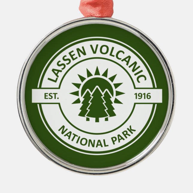 Lassen Volcanic National Park Sun Trees Metal Ornament (Front)