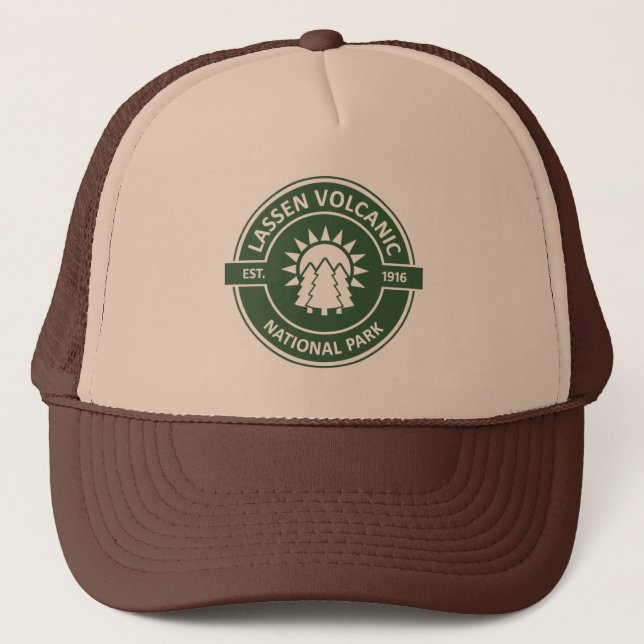 Lassen Volcanic National Park Sun Trees Trucker Hat (Front)