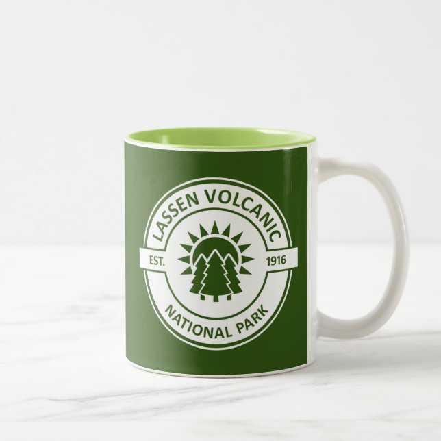 Lassen Volcanic National Park Sun Trees Two-Tone Coffee Mug (Right)