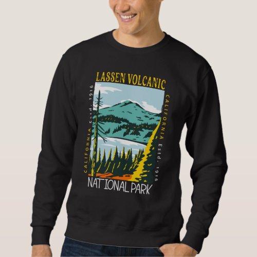 Lassen Volcanic National Park Vintage Distressed Sweatshirt