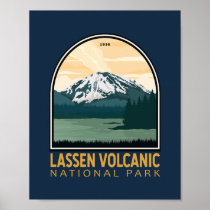Lassen Volcanic National Park Vintage Emblem