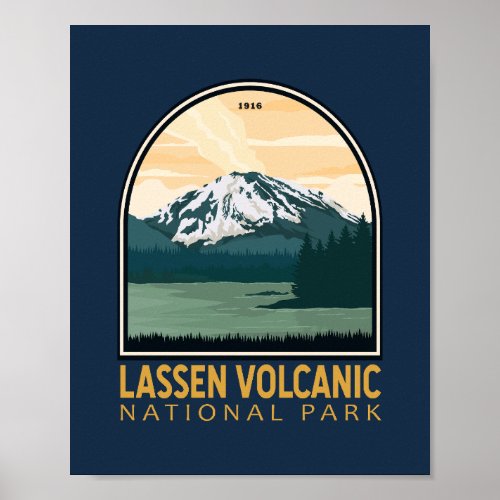 Lassen Volcanic National Park Vintage Emblem