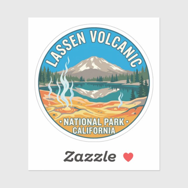 Lassen Volcanic Park Travel Decal Sticker (Sheet)