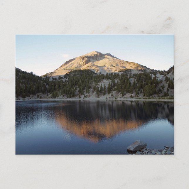 Lassen Volcano and Lake Helen Postcard (Front)