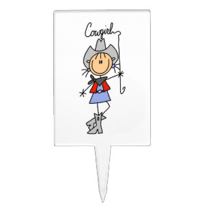 Lasso Cowgirl T-shirts and Gifts Cake Topper