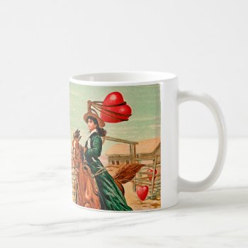 Lasso My Heart Vintage Valentine Coffee Mug by VictorianWonders at Zazzle