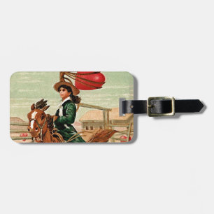 Lasso my heart Vintage Valentine Luggage Tag