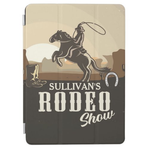 Lasso Roping Roundup ADD NAME Western Rodeo Show iPad Air Cover