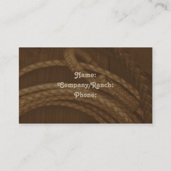 Lasso Western Business Card by bubbasbunkhouse at Zazzle