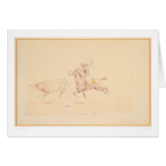 Lassoing the Steer 1905 (1418A) (Front Horizontal)