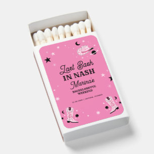 Last Bash in Nash Nashville Bachelorette Favor Matchboxes