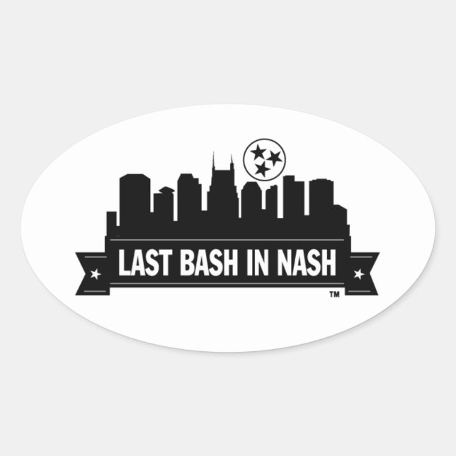 Last Bash In Nash Skyline Oval Sticker (Front)