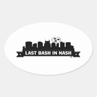Last Bash In Nash Skyline Oval Sticker