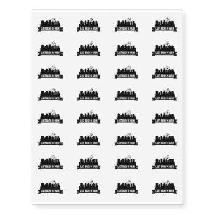 Last Bash In Nash Skyline Temporary Tattoos
