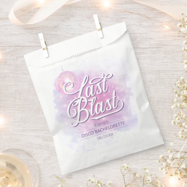 Last Blast Disco Bachelorette ID928 Favor Bag (Clipped)