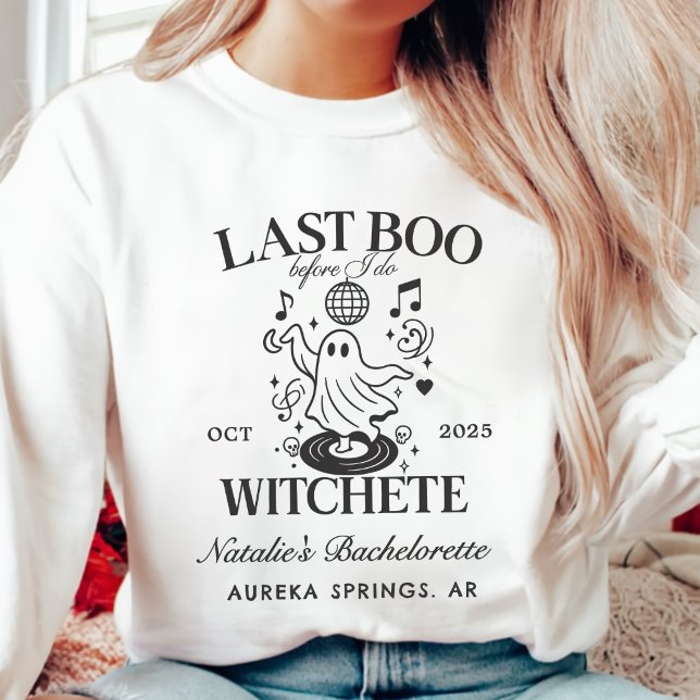 Last Boo Before I Do Bachelorette Halloween Party Sweatshirt (Creator Uploaded)