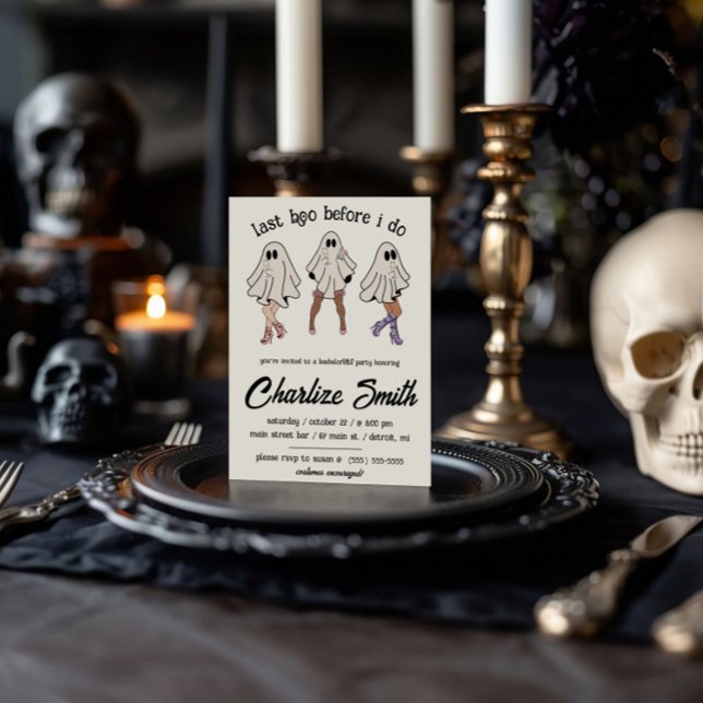 Last Boo Before I Do! Halloween Bachelorette Invitation (Creator Uploaded)