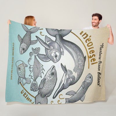 "Last Chance for Coral" Fleece Blanket