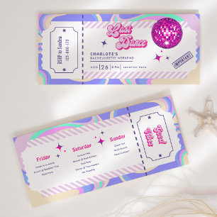 Last Dance Disco Bachelorette Weekend Invitation
