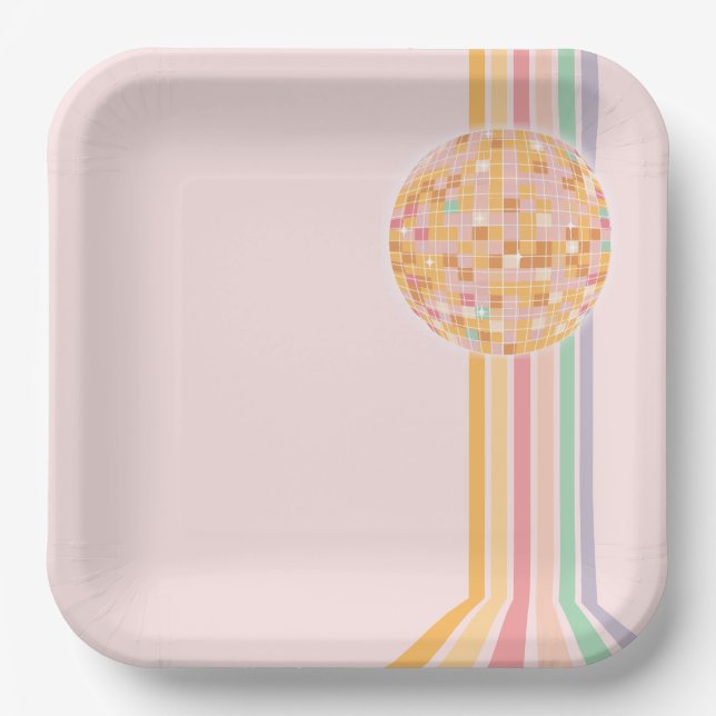 Last Dance Retro Graduation Party  Paper Plates (Front)