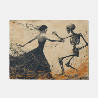 Last dance Vintage Goth Art Skeletons dance Doormat