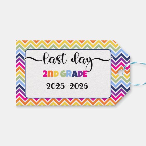 last day of 2nd grade photo prop sign gift tags