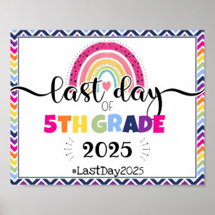 last day of 5th grade photo prop sign