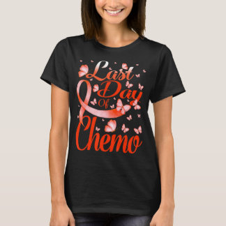 Last Day Of Chemo Leukemia Awareness Butterfly  T-Shirt