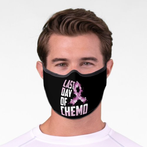 Last Day Of Chemo Survivor Breast Cancer Awareness Premium Face Mask