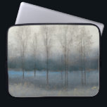 Last Day of Fall Laptop Sleeve<br><div class="desc">Last Day of Fall IV by Tim OToole. Peaceful image of trees in a field,  primarily using a neutral and blue color scheme.</div>