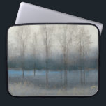 Last Day of Fall Laptop Sleeve<br><div class="desc">Last Day of Fall IV by Tim OToole. Peaceful image of trees in a field,  primarily using a neutral and blue color scheme.</div>