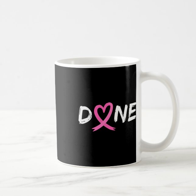Last Day Of Radiation Chemo Breast Cancer Love Hea Coffee Mug (Right)