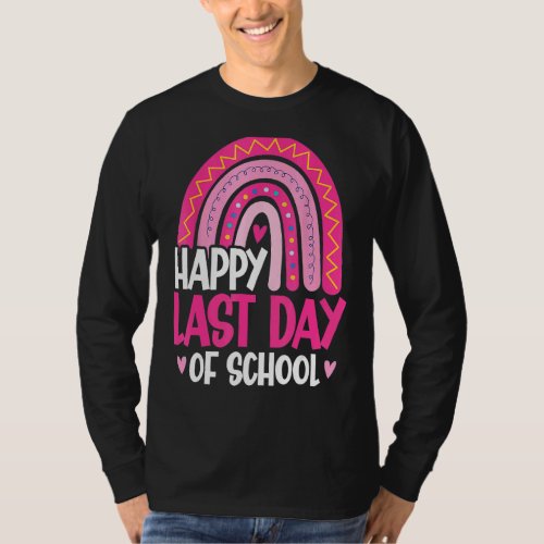 Last Day Of School 2022 Rainbow Teacher School Gir T_Shirt