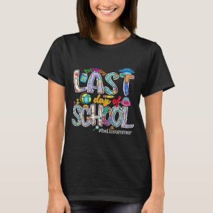 Last Day Of School 2024 Hello Summer Boys Girls Ki T-Shirt