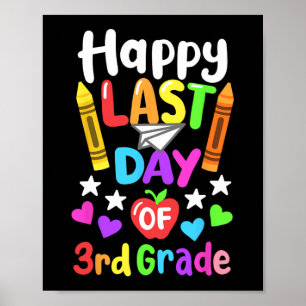 Last Day Of School 3rd Grade Cl Of 2024 Kids  Poster