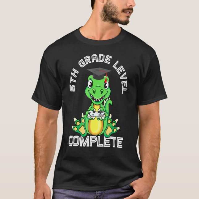 Last Day Of School 5th Grade Level Complete Gamer T-Shirt (Front)