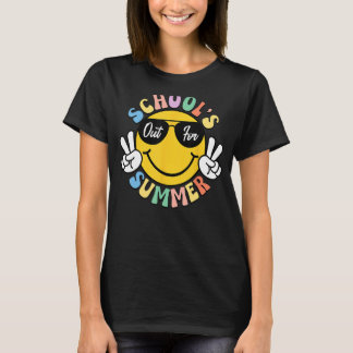 Last Day Of School Graduation Groovy Schools Out F T-Shirt