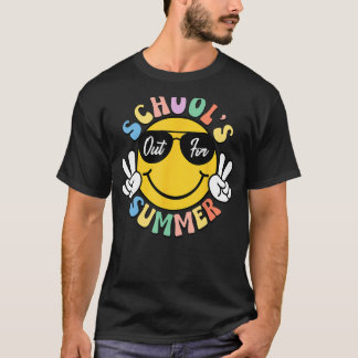 Last Day Of School Graduation Groovy Schools Out F T-Shirt