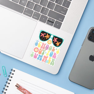 Last Day Of School Groovy School's Out For Summer Sticker