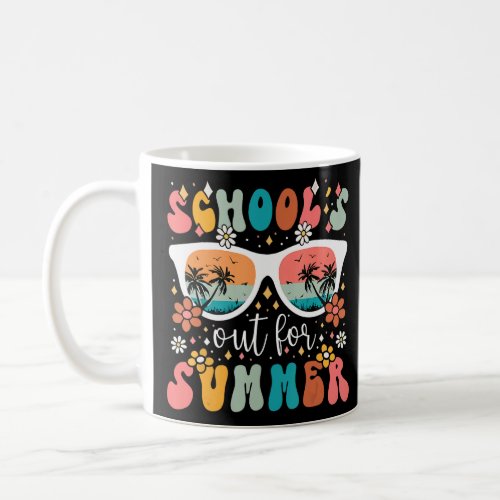 Last Day Of School Groovy Schools Out For Summer T Coffee Mug