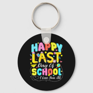 Last Day of School Hello Summer Love Teacher Kid Keychain