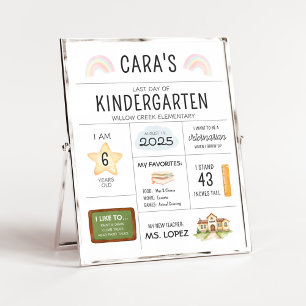 Last Day of School Kindergarten Sign